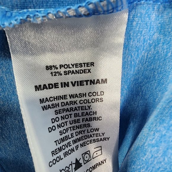 Mens Light Blue Footjoy Polo Shirt Mill Steel Logo Polyester & Spandex Size 2XL - Picture 5 of 9